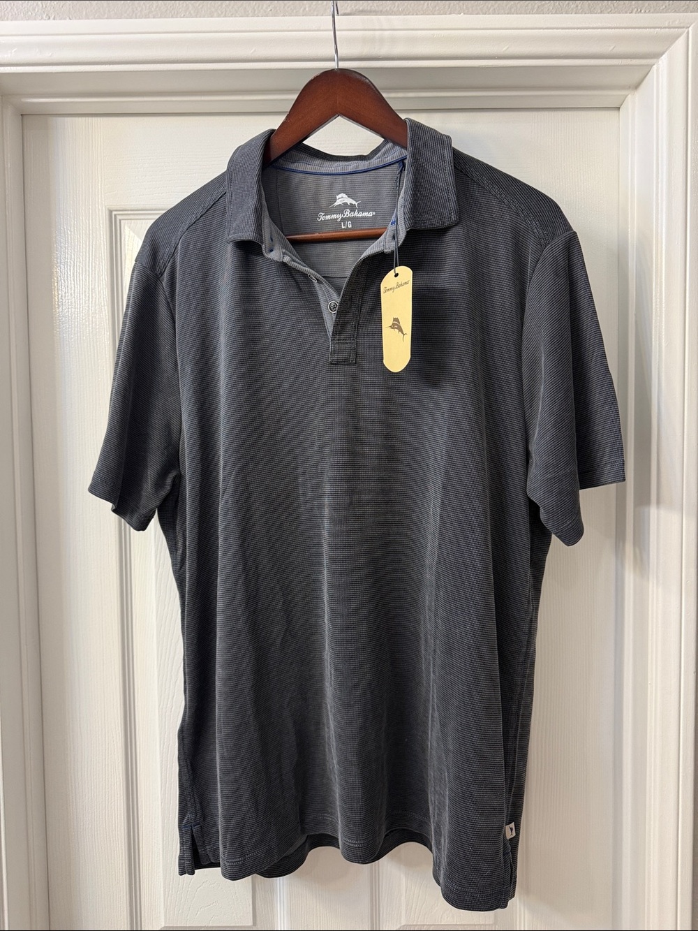 NWT! Tommy Bahama Short Sleeve Polo Shirt - Charcoal